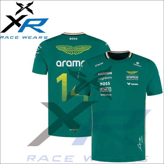 Aston Martin Aramco Cognizant F1 2025 Fernando Alonso Team Driver T-Shirt